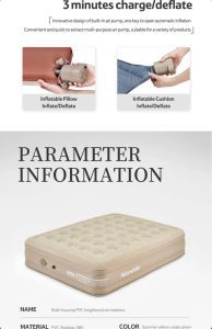 تشک بادی دو نفره نیچرهایک (Naturehike) مدل NH22FCD04