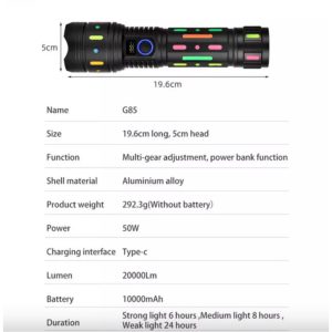 چراغ قوه زینگارو (ZINGARO) مدل G85