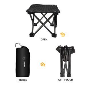 صندلی تاشو کینگ کمپ مدل KC2137_BLACKSTRIPS