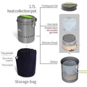 اجاق راکتور BRS مدل BRS-TS19 با دیگ جمع‌آوری حرارت