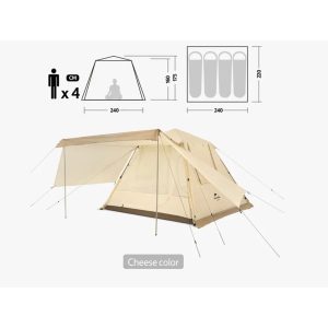 چادر اتوماتیک 4 نفره نیچرهایک مدل NH21ZP010