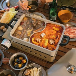 اجاق گاز چندمنظوره نیچرهایک مدل CNH22CJ007 + قابلمه دو بخشی