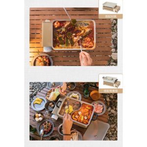 اجاق گاز چندمنظوره نیچرهایک مدل CNH22CJ007 + قابلمه دو بخشی