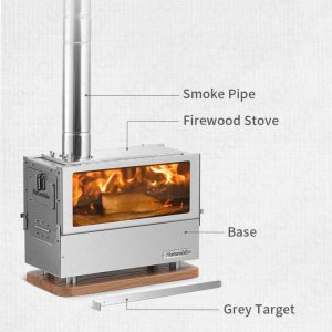 بخاری هیزمی استیل نیچرهایک مدل NH21SK004