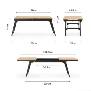 میز تاشو IGT با رویه چوبی بامبو نیچرهایک مدل NH22JU010