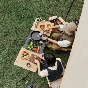 میز تاشو IGT با رویه چوبی بامبو نیچرهایک مدل NH22JU010